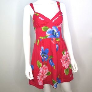 Hollister Red Floral Sundress